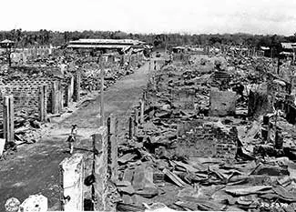 Lipa in ruins after WWII
