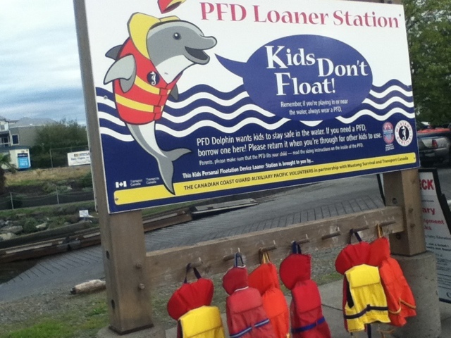 Free PDF loan area at Comox Marina