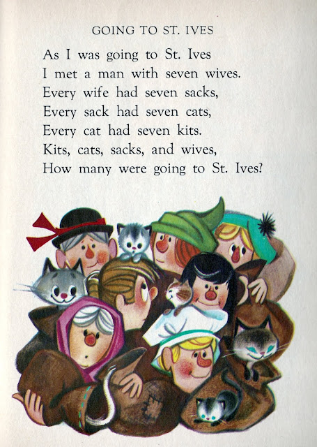 "Jack and Jill and Other Nursey Rhymes" illustrated by Anne Sellers Leaf (1958)