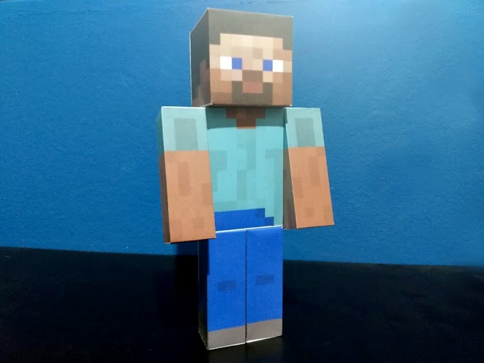 Papercraft grátis do Steve Minecraft em tamanho gigante