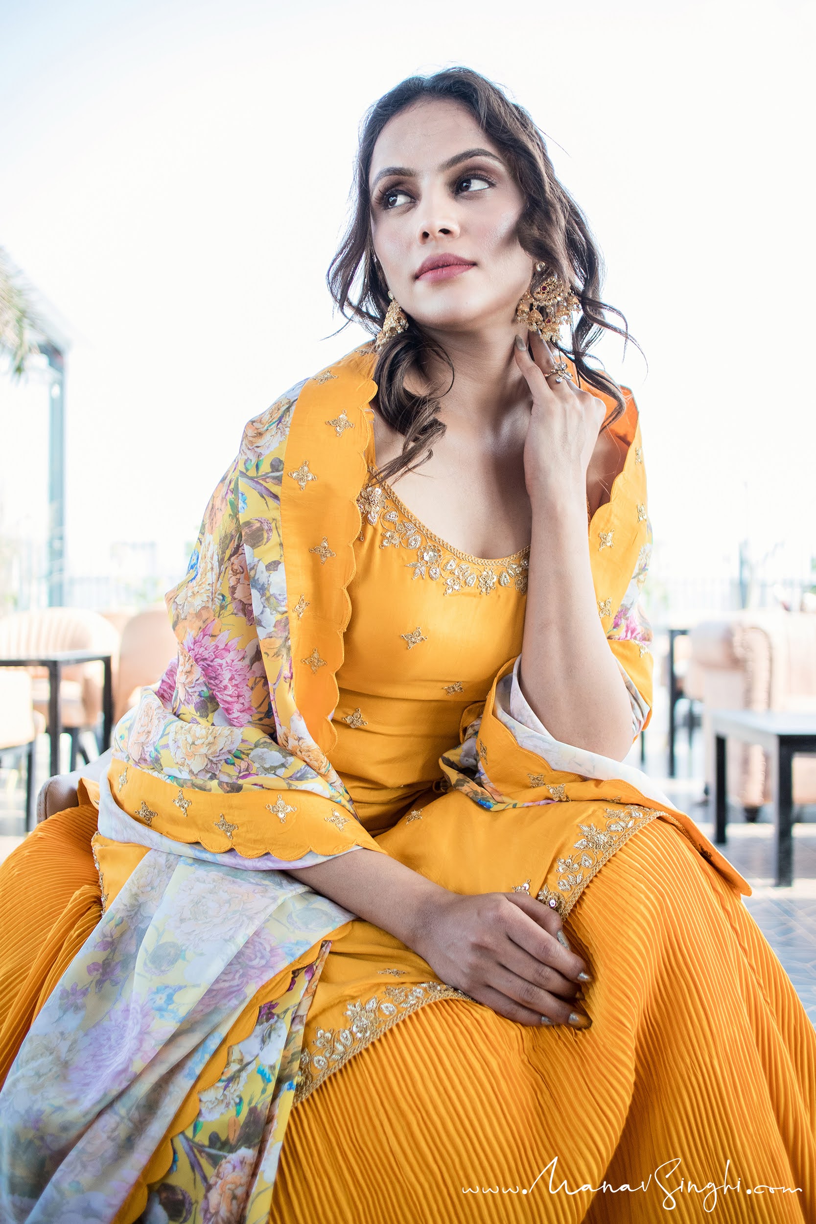 Karishma Tak in Designer Outfit by Brand "Areti" by Rekha Bhimsariya
