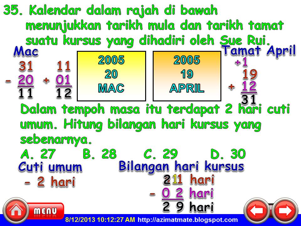 Soalan Matematik Perimeter Dan Luas - Selangor a