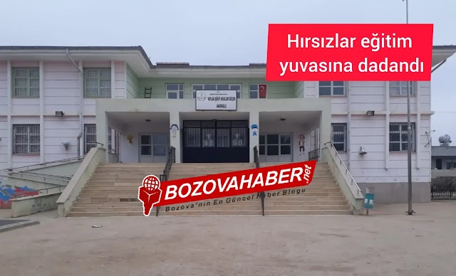 Hırsızlar Bozova'da bu sefer okula dadandı