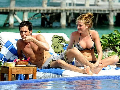Blake Lively sexy in bikini and penn badgley hot pictures
