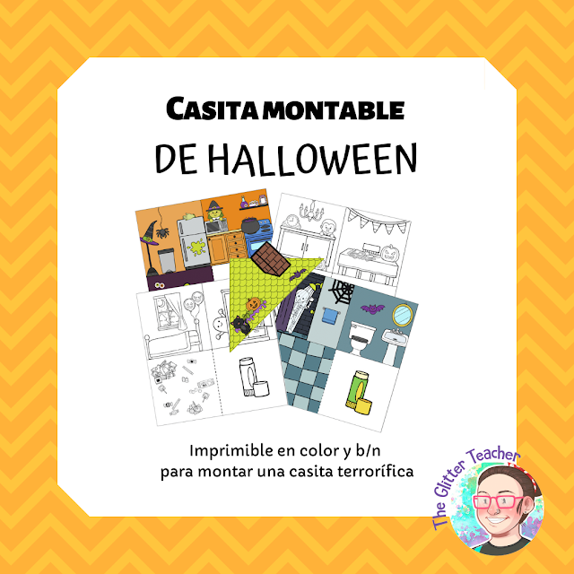 Imprimible para Halloween. Casita terrorífica