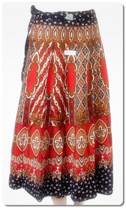 Contoh gambar model rok batik modern terbaru