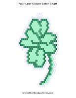 Free Four Leaf Clover Earring Brick Stitch Seed Bead St Patrick's Day Pattern