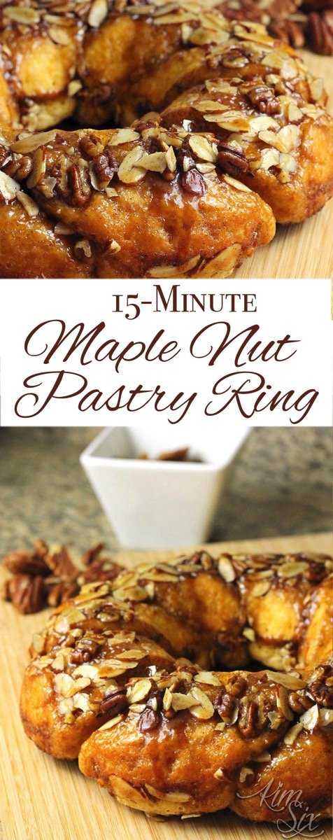 15 minute maple nut sticky bun pastry ring