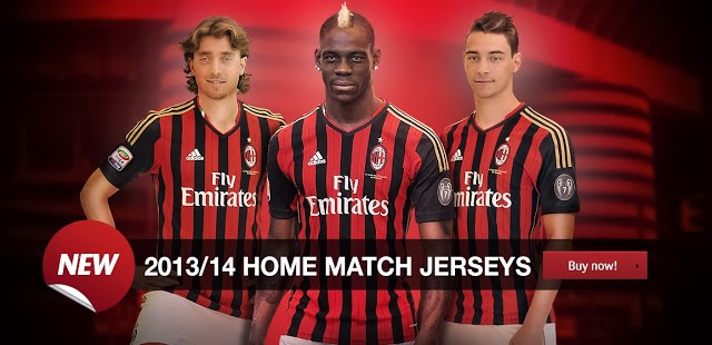 Kaos dan Baju Bola Murah AC Milan 2013-2014