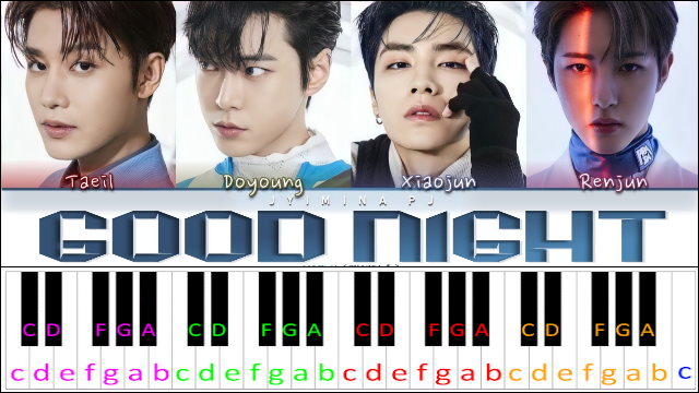 Good Night by NCT U Piano / Keyboard Easy Letter Notes for Beginners