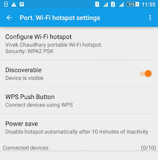 Portable Wi-Fi Hotspot Settings