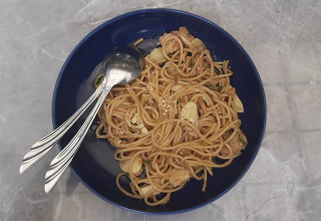 Spaghetti Aglio e Olio Smoked