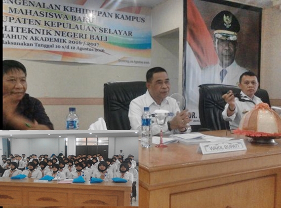 Mahasiswa Baru Politeknik Negeri Bali PDD, Kab.Kep.Selayar, Ikuti Kuliah Umum, Dari, DR.H.Zainuddin,SH.MH