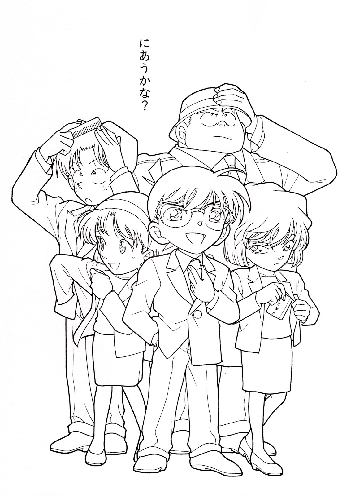 10 Mewarnai Gambar Detective Conan