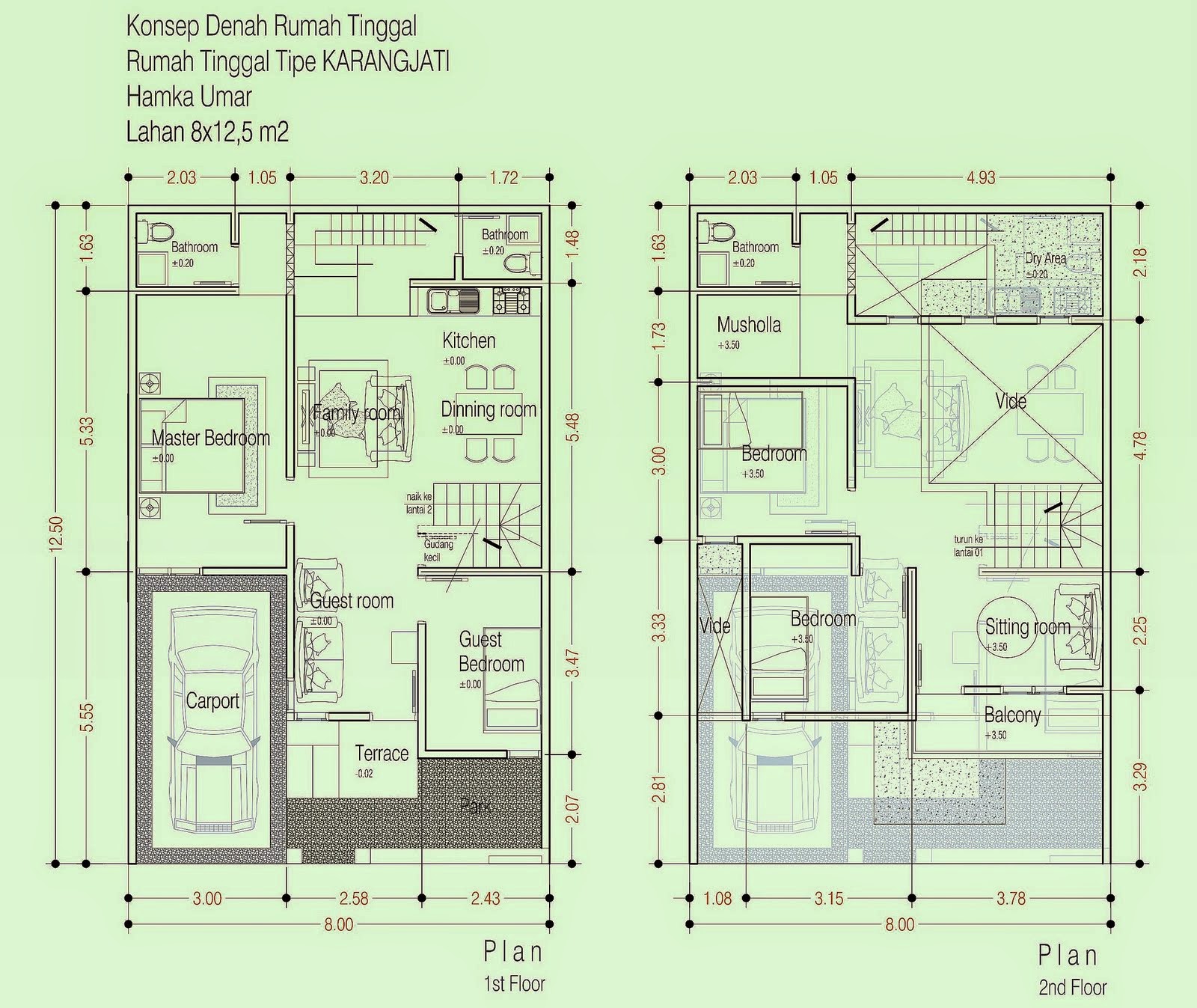Desain Rumah Minimalis 2 Lantai 5 Kamar - Gambar Foto 
