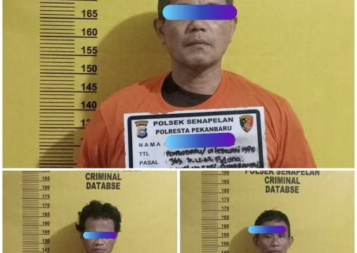 Curi Besi Pagar Pembatas Pasar Senilai Rp50 Juta, Tiga Pria di Pekanbaru Dibekuk Polisi
