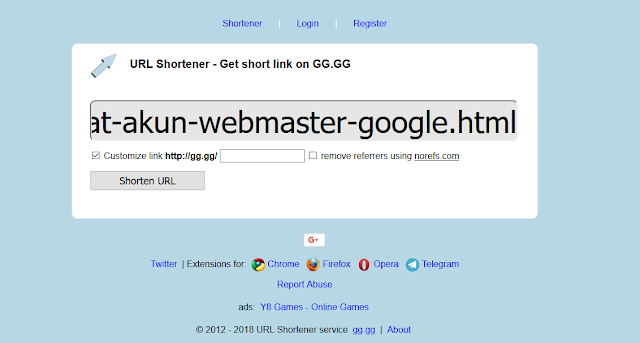 Cara Memperpendek/Shorten URL Postingan dengan Mudah