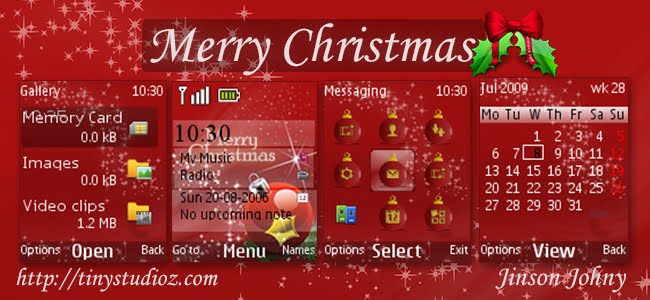 Merry Christmas theme for Nokia C1-01/C1-02/C2-00/2690 and other Nokia S40 128X160 Devices