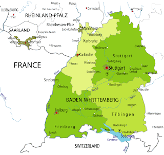 Map of Baden Wurttemberg Province