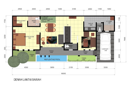 46+ Menakjubkan Denah Rumah Minimalis Ukuran Memanjang Ke Samping