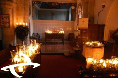 Wedding Ceremony Candle on Candle Lit Wedding Ceremony The Little Quaint Church Of Abercorn