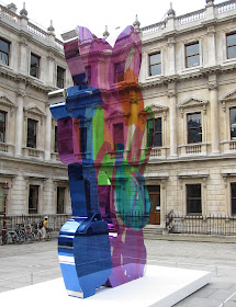 Coloring Book, by Jeff Koons. Claims to be bronze. In the courtyard of the Royal Academy of Arts, London. 5 June 2011.