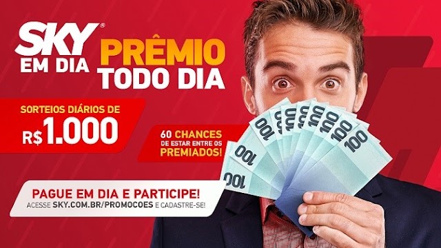 Sky lança promoção e premia seus assinantes com 1 reais todo dia -27/12/2016