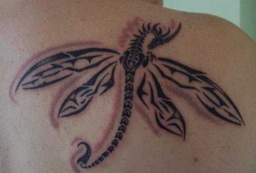 Tribal Dragonfly Tattoo Design