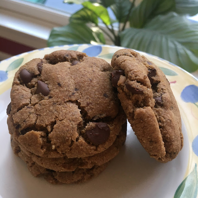 Chocolate chip cookies on a plate