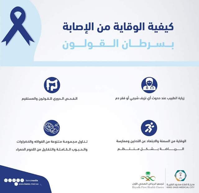 4 ways to prevent Colon Cancer - King Saud Medical City - Saudi-Expatriates.com