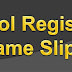 School Register Name Slip