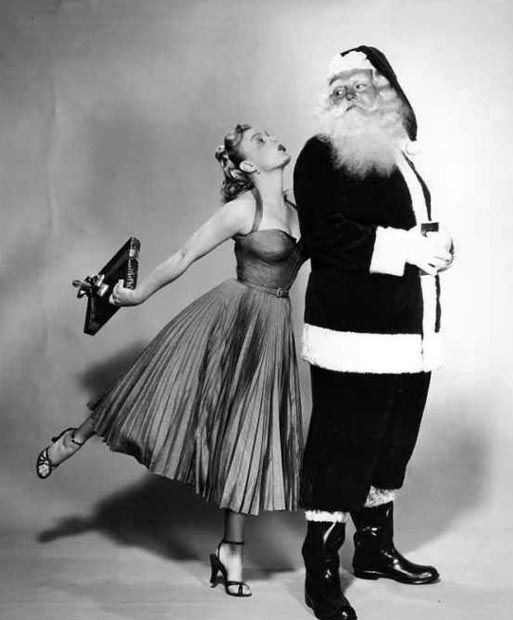 June Haver with Santa