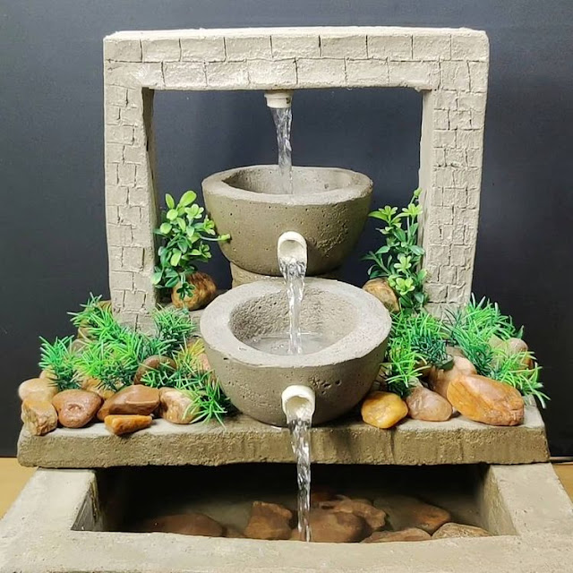 An indoor water fountain