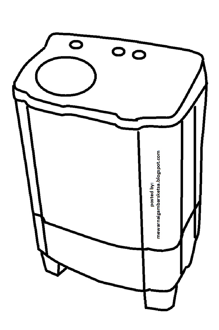 Mewarnai Gambar Gambar Sketsa Peralatan  Dapur 