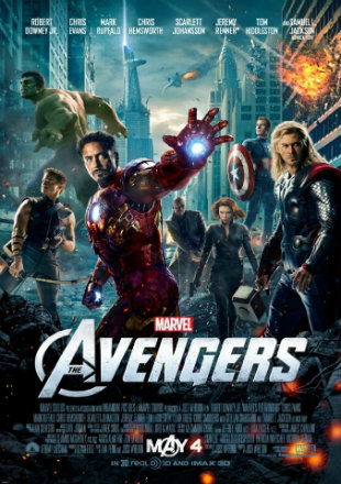 Poster of The Avengers (2012) BRRip 720p Dual Audio In Hindi English