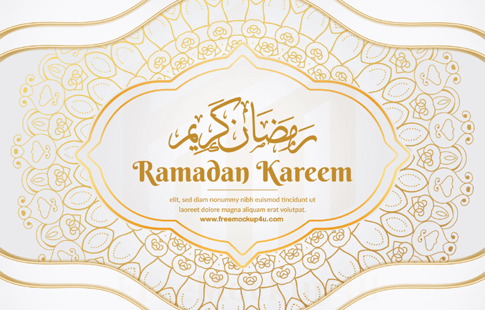 Beautiful Ramadan Kareem Background With Soft White