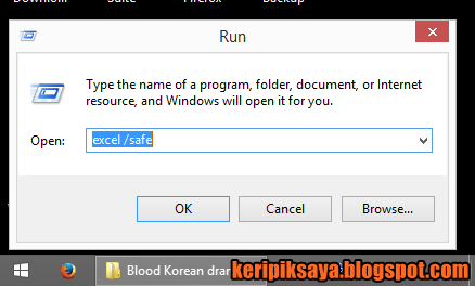 Tampilan run, pada windows 7