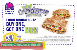 Free Printable Taco Bell Coupons