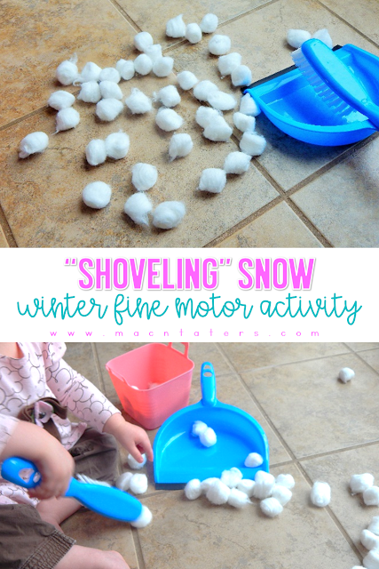 Shoveling Snow Winter Fine Motor Activity