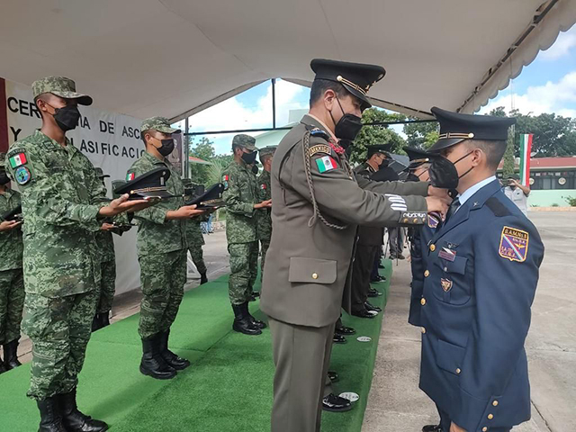 La Sedena otorga ascensos para elementos del Ejército y la FAM