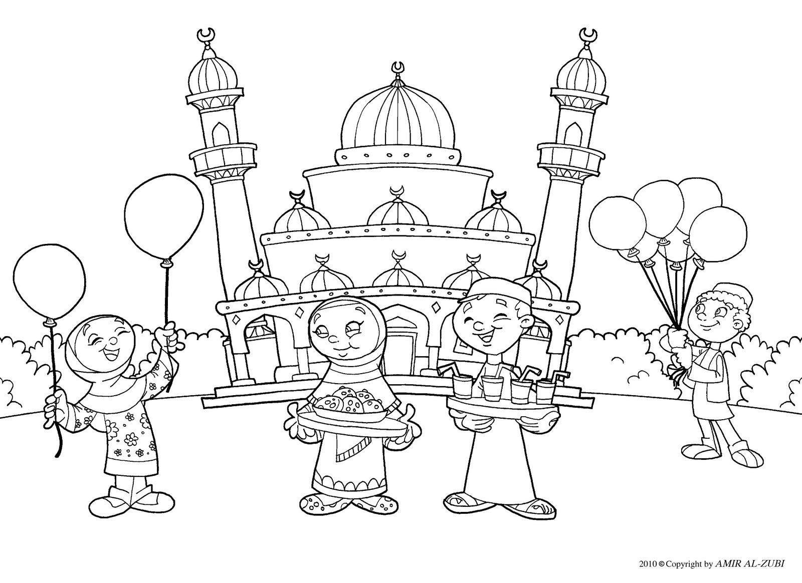 New Muslim Kids: Eid Coloring Page