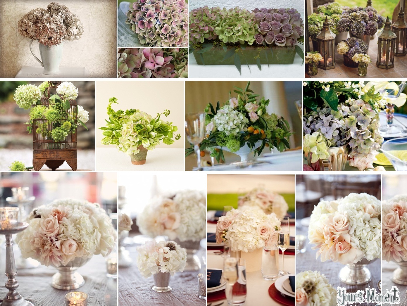 hydrangea centerpieces for