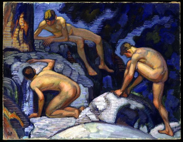 Die Quelle (1913) by Ludwig von Hofmann (German, 1861-1945) ; Thomas Mann Archives,  Eidgenössische Technische Hochschule Zürich