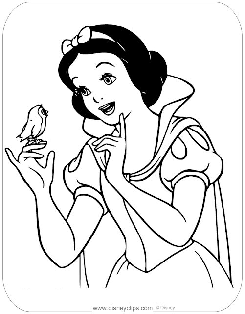 Princess Snow white colouring pages 4