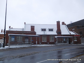 Former Church Gate school Loughborough with snowy roof