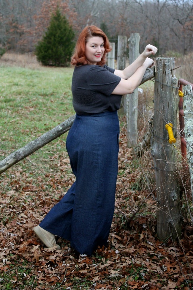 wearing history plus size smooth sailing 1940s trousers review