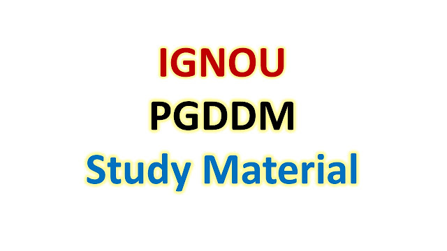 IGNOU PGDDM Study Material