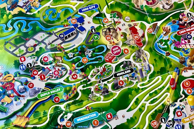 a photograph of part of the legoland 2022 map