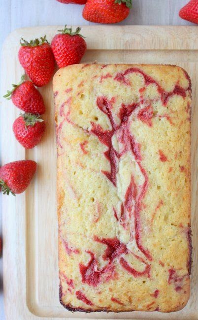 Strawberry Swirl Pound Cake 