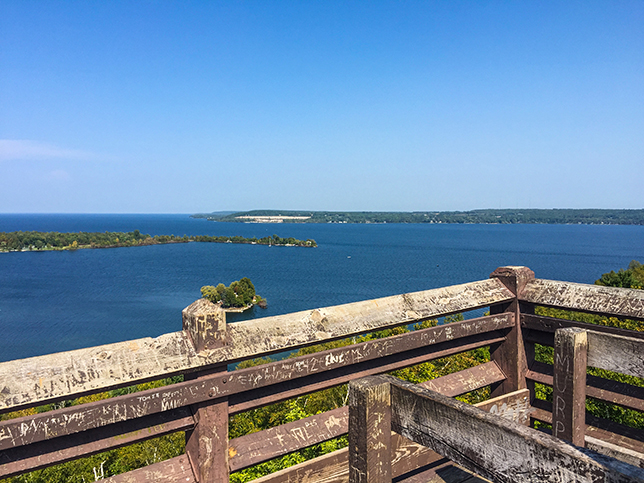 View of Sturgeon Bay from the Potawatomi State Park Observation Tower